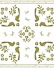 apaszki Makota cotton scarf birds 67cm 3