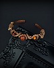 bransoletki wire wrapping Bransoleta mankietowa z agatem bursztynem i cytrynem - Zamówienie specjalne 7