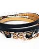 bransoletki skórzane black slim element gold 1