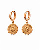 kolczyki pozłacane Kolczyki  AMULETY medalion-srebro, złoto 24K, różowe złoto 18K 2