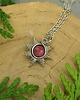 wisiory Mały krótki wisiorek słoneczko rodonit wire wrapping słońce 2