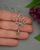 wisiory Wisiorek kwiat lotosu labradoryt wire wrapping 4