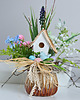 ozdoby wielkanocne Wielkanocny stroik  z niebieskim ptaszkiem 3