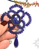 wisiory Safaia, ażurowy wisior z lapis lazuli, beading 4