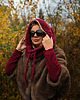 czapki damskie Balaclava alpaka i jedwab handmade, ręcznie szydełkowana zimowa kominiarka 5
