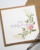 kartki scrapbooking Kartka na ślub rustykalna Wianek z kwiatem i listkami 1