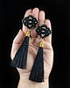 kolczyki soutache Aztec Czarne Chwosty kolczyki sutasz 1