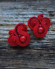 kolczyki soutache Czerwone kolczyki sutasz 4