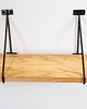 półki Loftowa półka dębowa z czarnymi podpórkami 50x14 cm 1