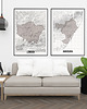 plakaty Barcelona mapa plakat  50x70 cm / A3 / A4 6