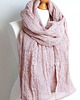 szale damskie DUŻY szal lniany damski PUDROWY, lniany szal 2