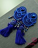 kolczyki soutache Kobaltowe kolczyki sutasz z chwostem 3