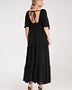 sukienki maxi damskie Długa sukienka maxi z dekoltem w serek i rękawem kimono - M1185 1