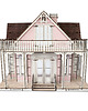 klocki i zabawki drewniane Drewniany domek dla lalek Pink 2