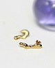 kolczyki pozłacane Asymetryczne organiczne kolczyki pozłacane  SMUGI 1