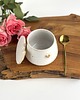 cukiernice Cukiernica ceramiczna ręcznie robiona - Biała z sercem 5