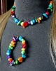bransoletki z kamieni naturalnych Boho style bransoletka bajecznie kolorowa Uroczy prezent  handmade 8