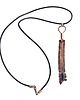 naszyjniki - inne Naszyjnik - wisior z oksydowanej miedzi, lapis lazuli i rzemienia /1/ 1
