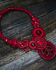 kolie Paloma- burgundowo- czerwony naszyjnik soutache 5