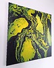 obrazy CZARNO-ŻÓŁTY Duży obraz do salonu Akryl na płótnie 80x80 cm 2