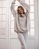 bluza bez kaptura damska Bluza Biggie Beż Melanż 4