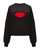 bluza bez kaptura damska Bluza Iconic Czarna Usta 1