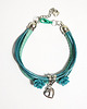 bransoletki - inne Bransoletka - Turkusowe róże i serce - koral 1