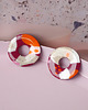 kolczyki z żywicy KOLCZYKI donuty sztyfty graficzne 2