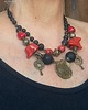 korale Niezwykły naszyjnik etno/boho z pięknym starym prawdziwym koralem prezent  lux 1
