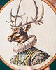 Ozdoby na ścianę Lord Deer,  haft w oprawie 20 cm 6