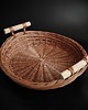 kosze do przechowywania Duża owalna misa z drewnianymi uchwytami 1
