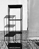 półki Regał metalowy czarny Loft 126x40 cm półka 5