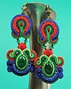 kolczyki soutache Sutaszowe kolczyki GREEN 1