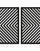 dekoracje - na ścianę 3D DEKORACYJNE PANELE GEOMETRYCZNE, MINIMALISTYCZNA DEKORACJA ŚCIENNA, CZARNY 1