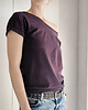t-shirt damskie Bakłażanowy Oversize 1