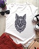 t-shirt damskie Koszulka organiczna z nadrukiem  Etniczny lis 2