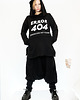 spodnie dresowe damskie Czarne wygodne spodnie baggy  unisex KAZE Winter 2