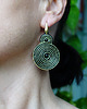 kolczyki soutache Czarno- złote spirale  kolczyki soutache 1