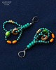 kolczyki szklane Oryginalne niebanalne kolorowe kolczyki z drobnych koralików Prezent handmade 6