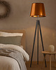 lampy podłogowe Lampa stojąca do salonu ze złotym kloszem ARUBA MIRROR 2