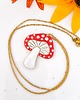 wisiory Naszyjnik z muchomorem, amulet z zawieszką w kształcie grzyba, boho 2