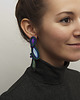 kolczyki soutache Kolczyki loście - długie, tropikalne 1