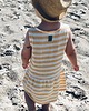 sukienki dla niemowlaka Sukienka muślinowa SUMMER paski ochra 3