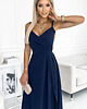 sukienki maxi damskie 299-7 CHIARA elegancka maxi suknia na ramiączkach - GRANATOWA 1