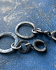 kolczyki wire wrapping Małe oksydowane kolczyki koła 3