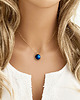 złote naszyjniki NASZYJNIK z LAPIS LAZULI, granatowy kamień 2