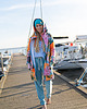 bluza z kapturem damska Zipper Long Palm Leaves 5