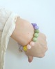 bransoletki z kamieni naturalnych Bransoletka SPRING z jadeitem, fiolet, róż, żółty, zieleń 1