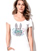 t-shirt damskie Koszulka damska biała Bunny 1