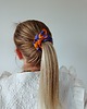 gumki do włosów Gumka jedwabna, scrunchie, frotka fioletowa koniczyna MIDI 3